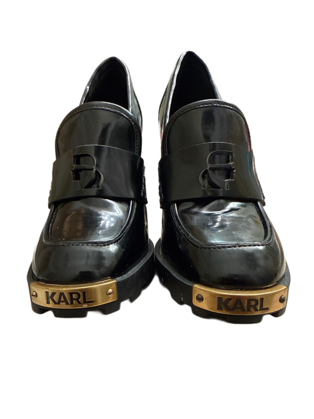 KARL LAGERFELD PARIS VIRNA PLATFORM HIGH HEELS OXFORDS - Picture 2 of 9